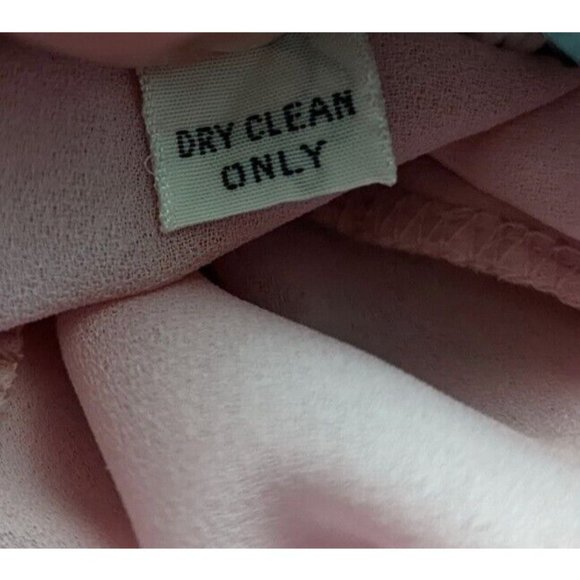 Vintage 80s Dress Pink Semi Sheer Ursula Switzerland Misses Size 9/10 - Picture 7 of 7